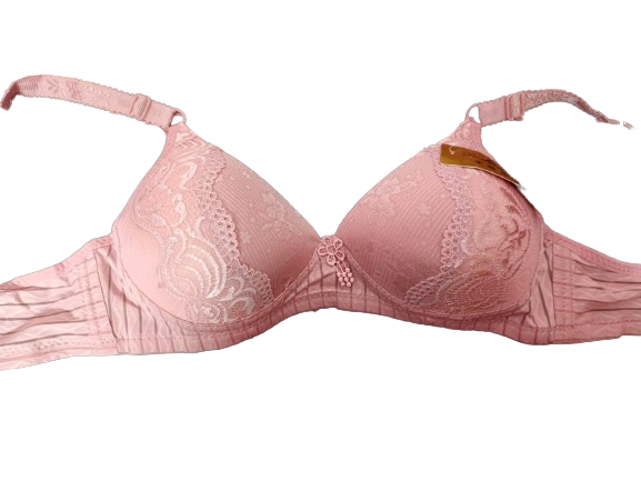 Blush Lace Cup Bra – Baby Pink, Size 40 | Elegant Everyday Comfort