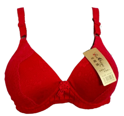 Red Elegance Lace Cup Bra – 40 Size | Bold Comfort & Support