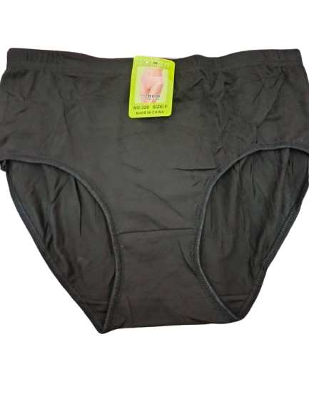 Women’s Cotton Briefs – Black | Soft & Comfortable Everyday Wear (M, L, XL)