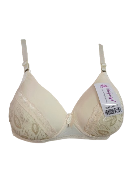 Beige Elegance Lace Cup Bra – Soft Comfort & Everyday Support