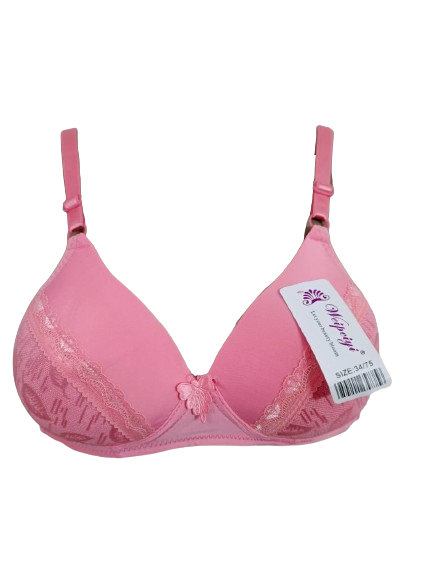 Dark Pink Elegance Lace Cup Bra – Stylish Support & Everyday Comfort
