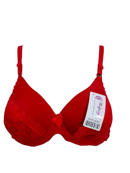 Bright Red Elegance Lace Cup Bra – Bold Style & Everyday Support