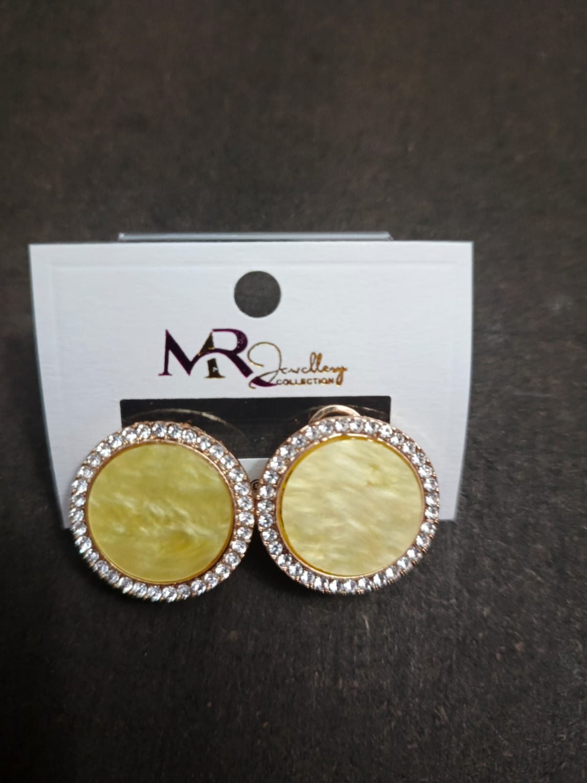 Elegant Crystal Border Stud Earrings – Available in Multiple Colors