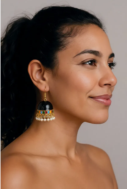 Colorful Traditional Jhumka Earrings for Women