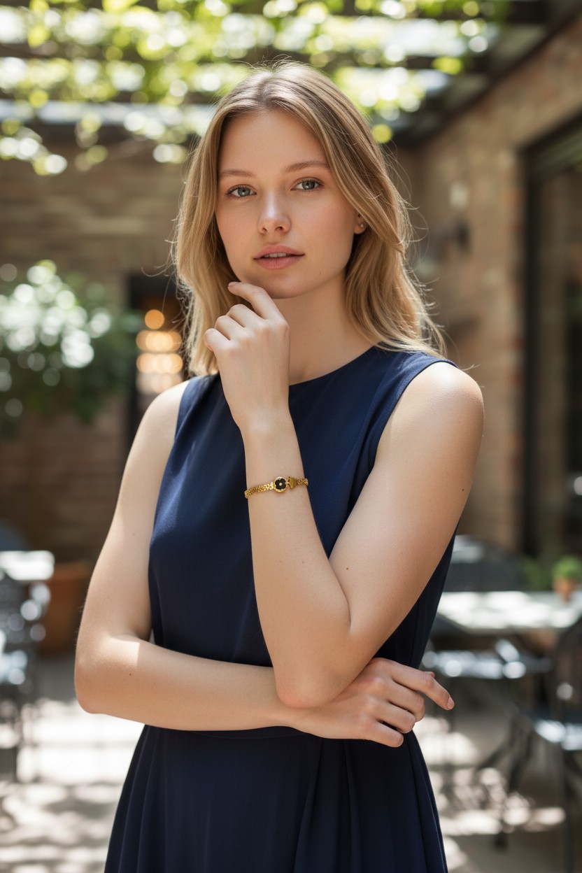 Luxury Gold Clover Bracelet for Women – Elegant Designer Bangle