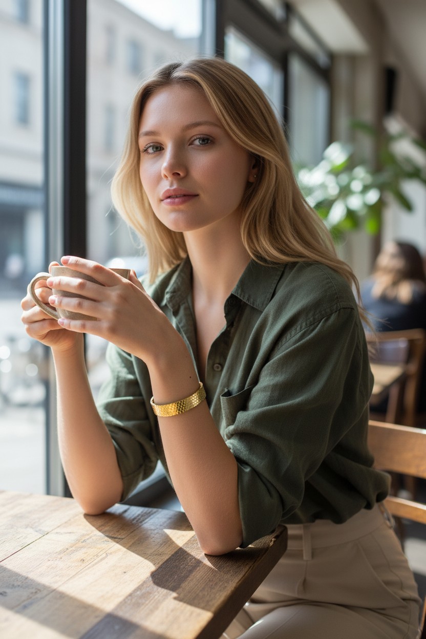 Premium Gold Honeycomb Bangle Bracelet for Women – Modern Designer Jewellery