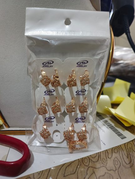 SmallEarning-011--160 Mini Gold Tone Ear Studs Set – Daily Wear Collection